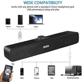 Computer Speakers for Desktop Monitors, PC Speakers, USB Powered 6W Stereo Sound